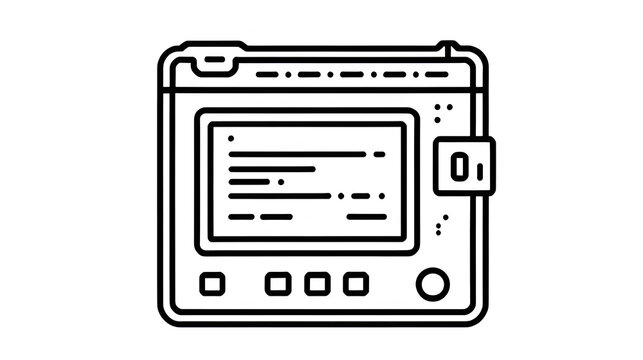 Black line icon for telnet