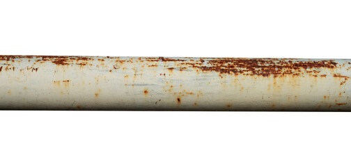 old rusty pipe isolated on white background