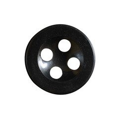 black shirt button isolated
