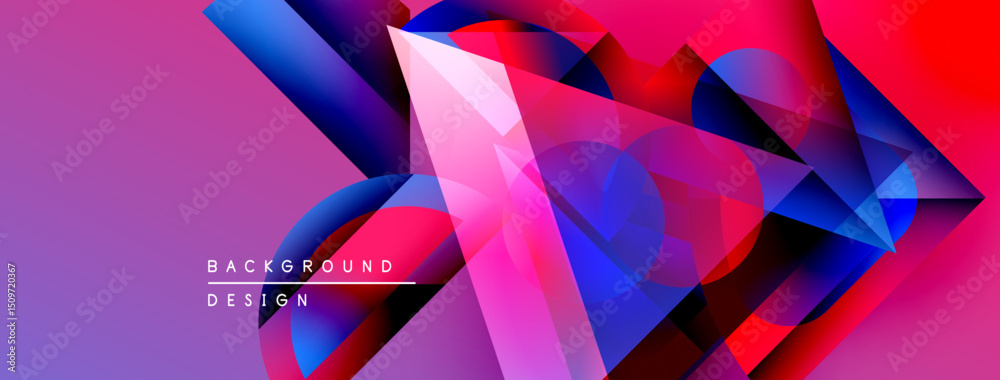 Leinwandbilder abstract polygonal design. vibrant colors blend, creating dynamic visual effect. modern background s