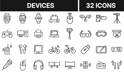 Fototapeta premium Devices Icon with Smartphone, Tablet, and Laptop Representing Modern Digital Technology and Connectivity