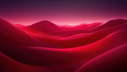 Red, flowing, mountainous landscape