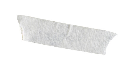 glued paper tape on white