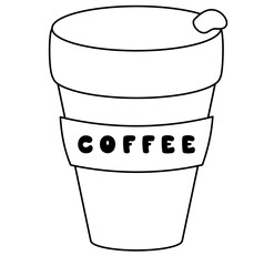 Hand drawn reusable water bottle illustration