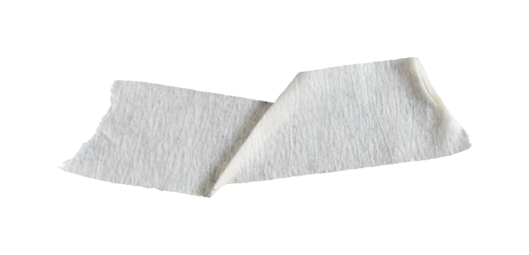 white glued paper tape isolated element