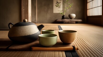 Textured Porcelain Teapot and Ceramic Serveware in Calm Tea Ritual – Immersive Visual for Digital Wellness and Sustainable Living Brands