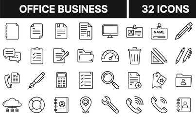 Office Building Icon Representing Commercial Workplace and Corporate Infrastructure