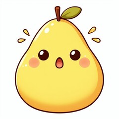 Fototapeta premium pear surprse cartoon chacrater