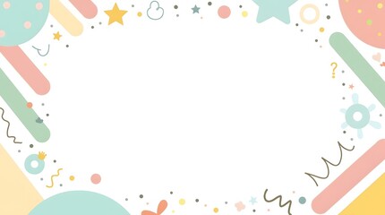 Colorful vector illustration of a birthday frame with balloons and floral decoration, perfect for a festive invitation card design