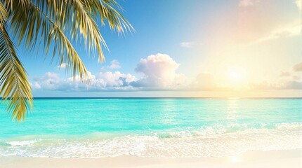 Fototapeta premium Summer Concept with Open Space for Custom Content