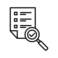 Audit outline and solid icon vector collection on white background