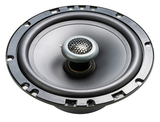 Speaker isolated on white background, Car Speaker on white background with work path, High resolution focus stacking photography PNG File.