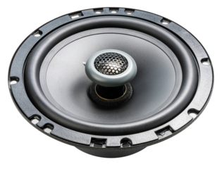 Speaker isolated on white background, Car Speaker on white background with work path, High resolution focus stacking photography PNG File.