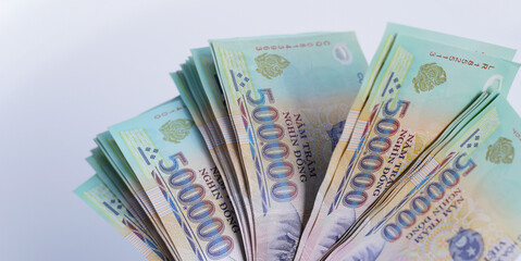 Five hundred thousand dong banknotes