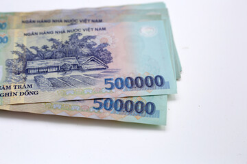 Five hundred thousand dong banknotes