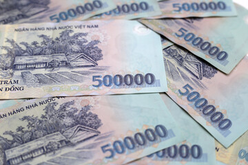 Five hundred thousand dong banknotes