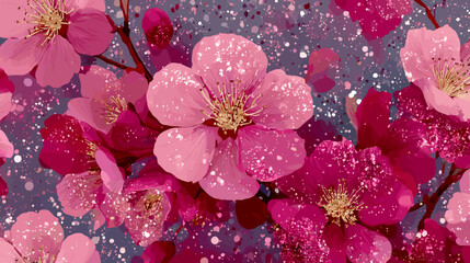 cherry blossom, flower, pattern, floral, seamless, vector, illustration, nature, spring, blossom, design, wallpaper, decoration, flowers, pink, cherry, tree, art, leaf, beauty, plant, texture, branch,