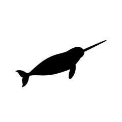 Obraz premium silhouette of a dolphin isolated on white