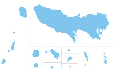 Obraz premium リアルな東京都の地図、日本の地方