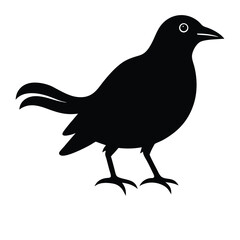 Niblet Bird Silhouette Vector Illustration