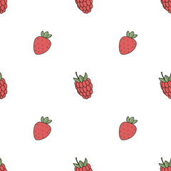 Seamless pattern with berries