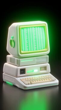 Pixel-style nostalgia animation, pixel computer boot-up screen with typing animation, pixel-style nostalgia backgrounds, perfect pixel-style nostalgia loop designs