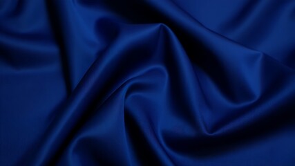 Fototapeta premium Elegant Deep Blue Fabric Texture with Soft Folds and Subtle Lighting