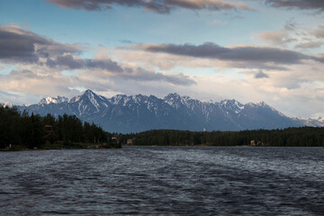 Mountains behind Lake Lucille in Wasilla