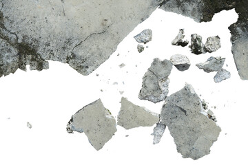 broken concrete with particle