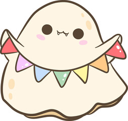 Pride Ghosts Clipart Cute Rainbow Support Characters for Pride Month
