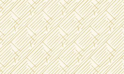 Abstract Sketched Gold Herringbone Seamless Pattern