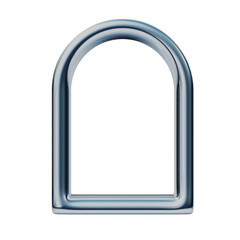 メタリックな窓枠のアイコン Y2Kスタイルのイラスト