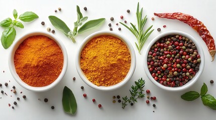 Colorful Variety of Spices and Herbs for Culinary Inspiration