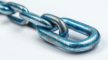Obraz premium Close-up view of a section of metal chain.