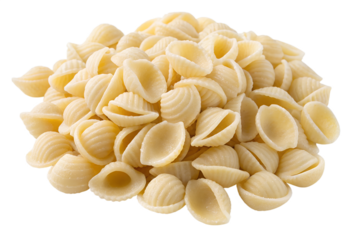 orecchiette pasta on white background