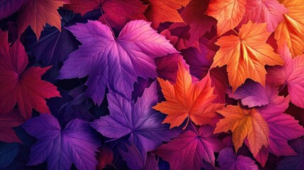 Vibrant autumn leaves in a colorful display.