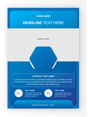 Classic corporate blue flyer for Business use