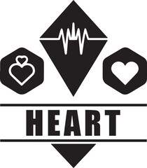 Heart Disease Warning Infographic with Healthy Tips and Heartbeat Monitor