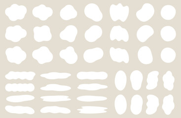 白色シェイプフレームセット 枠 吹き出し 