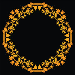 Premium Oval Gold Frame with Scrollwork – Ideal for Elegant Stationery