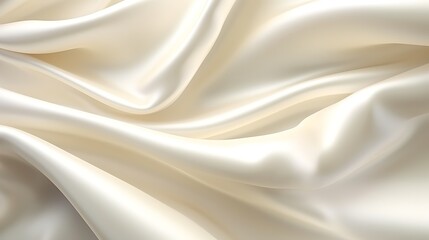 Obraz premium White silk and satin fabric with smooth ripples and a luxurious shiny texture
