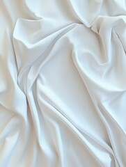 Fototapeta premium Smooth white fabric folds (1)