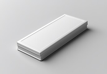 White rectangular box mockup with minimalistic design

