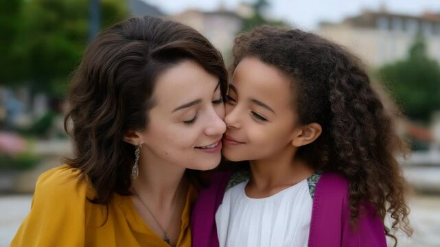 Sweet mother-daughter moment filled with laughter and love