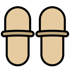 Slippers icon, Flat Design Style Icon, Hotel Icon Vector