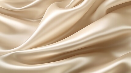 Obraz premium White silk and satin fabric with smooth ripples and a luxurious shiny texture