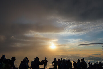 View from the top of Mount Fuji