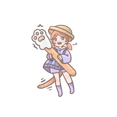 cartoon illustration of a girl