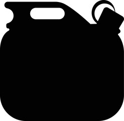Jerrycan, canister icon in flat style pictogram isolated on transparent background