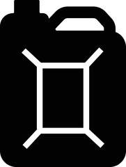 Jerrycan, canister icon in flat style pictogram isolated on transparent background